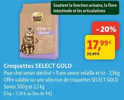 Maxi Zoo SELECT GOLD Croquettes Senior Sterilisé offre