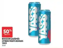 Auchan Yass boisson gazéifiée citron fruits rouges offre