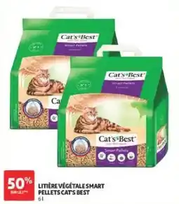 Auchan Cat's Best Litière Végétale Smart Pellets offre