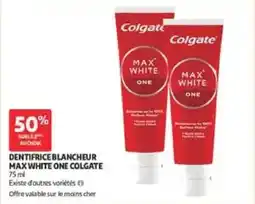 Auchan Colgate Dentifrice blancheur Max White One offre