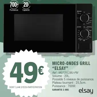 Elsay MICRO-ONDES GRILL