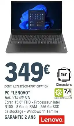 E.Leclerc Espace Culturel LENOVO PC offre