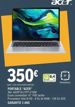 E.Leclerc Espace Culturel ACER Portable offre