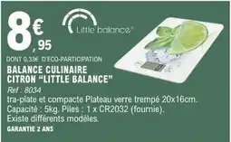 E.Leclerc Little balance BALANCE CULINAIRE CITRON offre