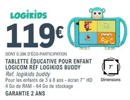E.Leclerc Espace Culturel LOGIKIDS TABLETTE ÉDUCATIVE POUR ENFANT offre