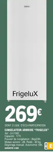 E.Leclerc FrigeluX Congélateur armoire offre