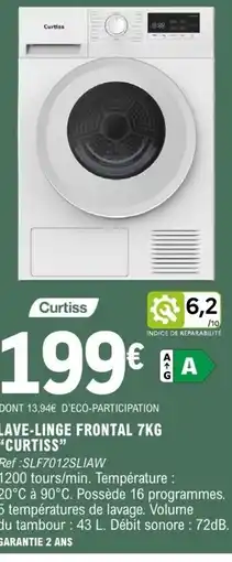 E.Leclerc Curtiss LAVE-LINGE FRONTAL 7KG offre