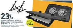 E.Leclerc Espace Culturel Support de voyage pliable et ergonomique pour ordinateurs portables de 10 à 15,6" offre