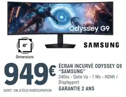 E.Leclerc Espace Culturel SAMSUNG ÉCRAN INCURVÉ ODYSSEY G9 offre