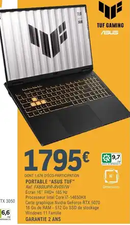 E.Leclerc Espace Culturel ASUS TUF PORTABLE offre