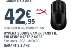 E.Leclerc Espace Culturel HyperX Souris Gamer sans fil Pulsfire Haste 2 Core offre
