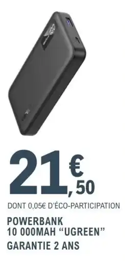 E.Leclerc Espace Culturel UGREEN Powerbank offre