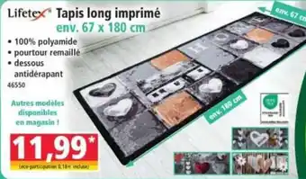 Lifetex Tapis long imprimé