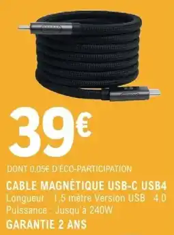 E.Leclerc Espace Culturel CABLE MAGNÉTIQUE USB-C USB4 offre
