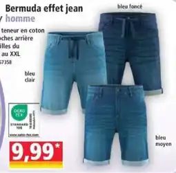 Norma Bermuda effet jean homme offre