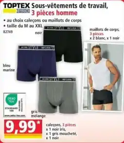 Norma TOPTEX Sous-vêtements de travail offre