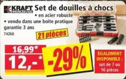 Norma KRAFT Set de douilles à chocs offre