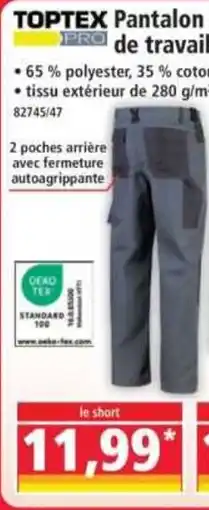 Norma TOPTEX Pantalon de travail offre