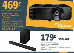 E.Leclerc Espace Culturel Optoma VIDÉO-PROJECTEUR À FOCAL STANDARD offre