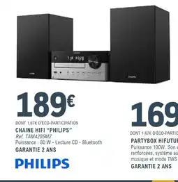 E.Leclerc Espace Culturel Philips chaine hifi offre