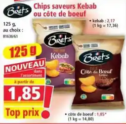 Norma Brets Chips saveurs Kebab ou côte de boeuf offre