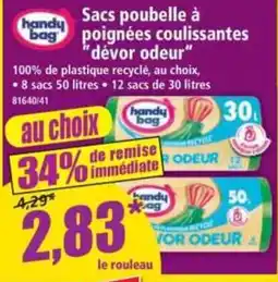 Norma handy bag Sacs poubelle à poignées coulissantes offre