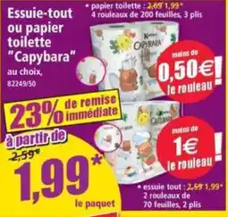 Norma Capybara papier toilette offre
