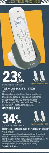 E.Leclerc Espace Culturel VTECH TÉLÉPHONE SANS FIL offre