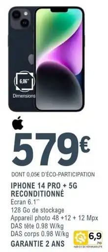 E.Leclerc Espace Culturel Apple iPhone 14 Pro offre