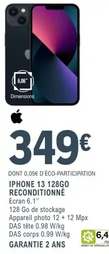 E.Leclerc Espace Culturel Apple iPhone 13 offre