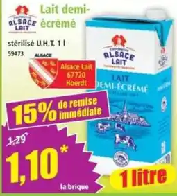 Norma Alsace Lait Lait demi-écrémé offre