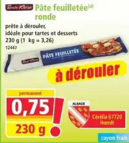 Norma Tante Klara Pâte feuilletée ronde offre