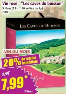 Norma LES CAVES DU BUISSON Vin rosé offre