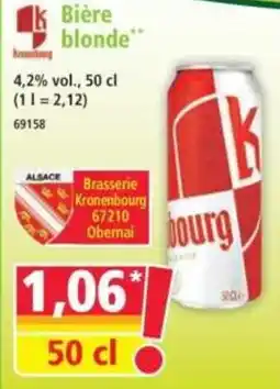 Norma Kronenbourg Bière blonde offre