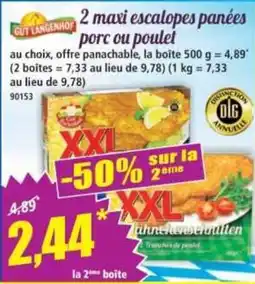 Norma GUT LANGENHOF 2 maxi escalopes panées offre