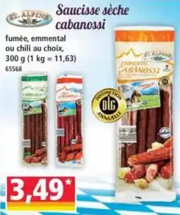 Norma St. Alpine Saucisse sèche cabanossi offre