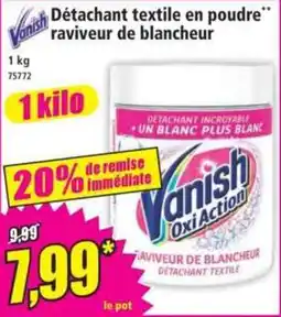 Norma Vanish Détachant textile en poudre offre