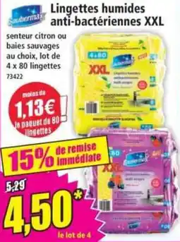 Norma Saubermax Lingettes humides anti-bactériennes XXL offre