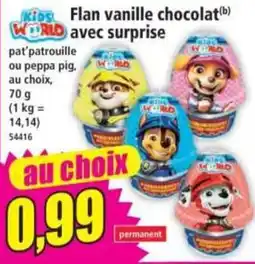 Norma Kids World Flan vanille chocolat offre
