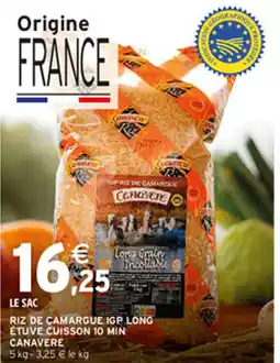 Intermarché CANAVÈRE Riz de Camargue IGP Long Étuve Cuisson 10 Min offre