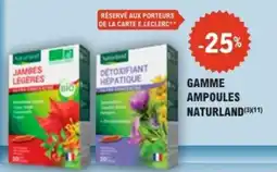 E.Leclerc Parapharmacie Naturland gamme ampoules offre