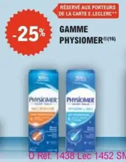 E.Leclerc Parapharmacie PHYSIOMER offre