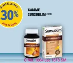 E.Leclerc Parapharmacie Sunsblim Gamme offre