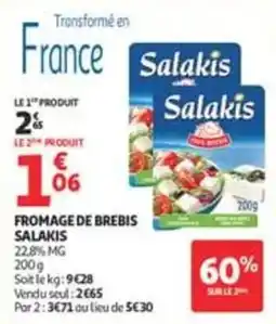 Auchan Supermarché Salakis Fromage de brebis offre