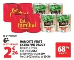 Auchan Supermarché Dancy Haricots verts offre