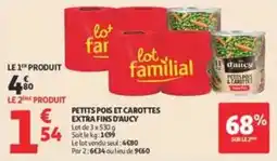 Auchan Supermarché d'aucy Petits pois et carottes offre