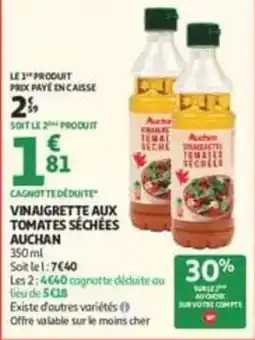 Auchan Supermarché Auchan Vinaigrette aux tomates séchées offre