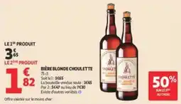 Auchan Supermarché Choulette Bière blonde offre