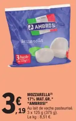 E.Leclerc Express AMBROSI Mozzarella offre