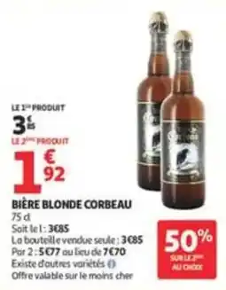 Auchan Supermarché Corbeau Bière blonde offre
